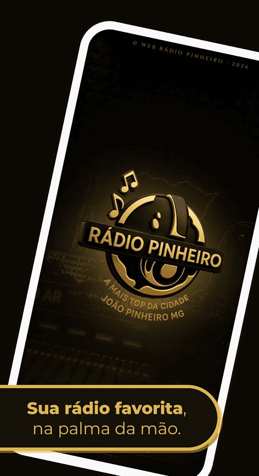Tela do aplicativo Rádio Pinheiro