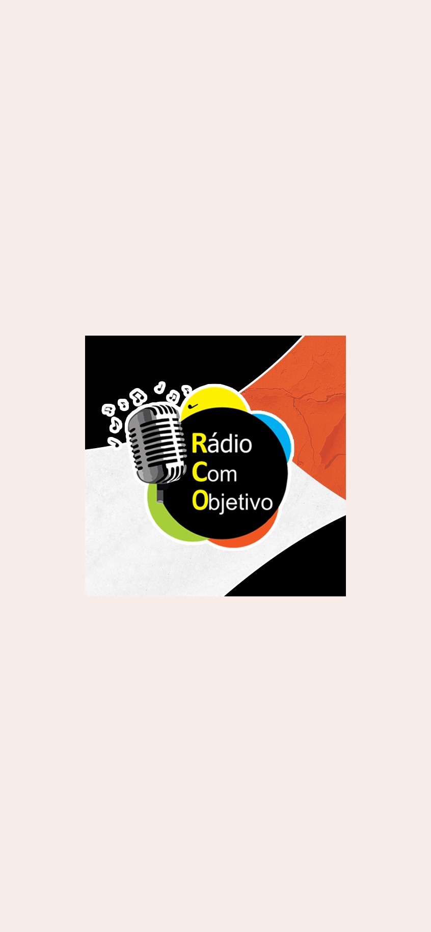 Tela do aplicativo Rádio Com Objetivo