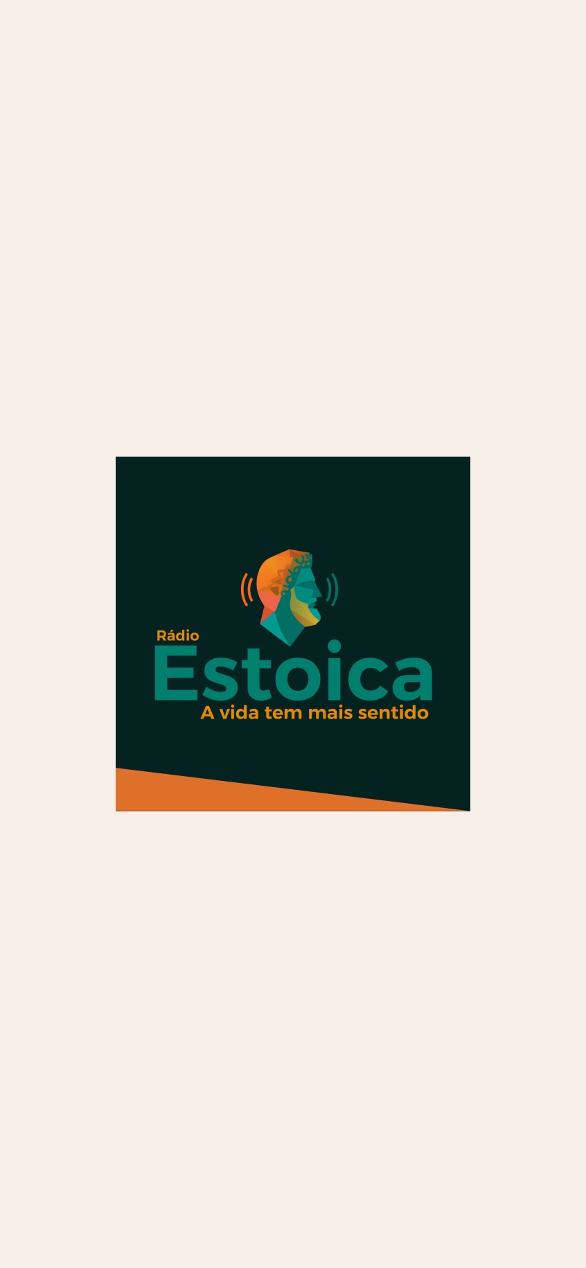Tela do aplicativo Rádio Estoica