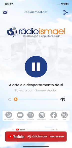 Tela do aplicativo Rádio Ismael