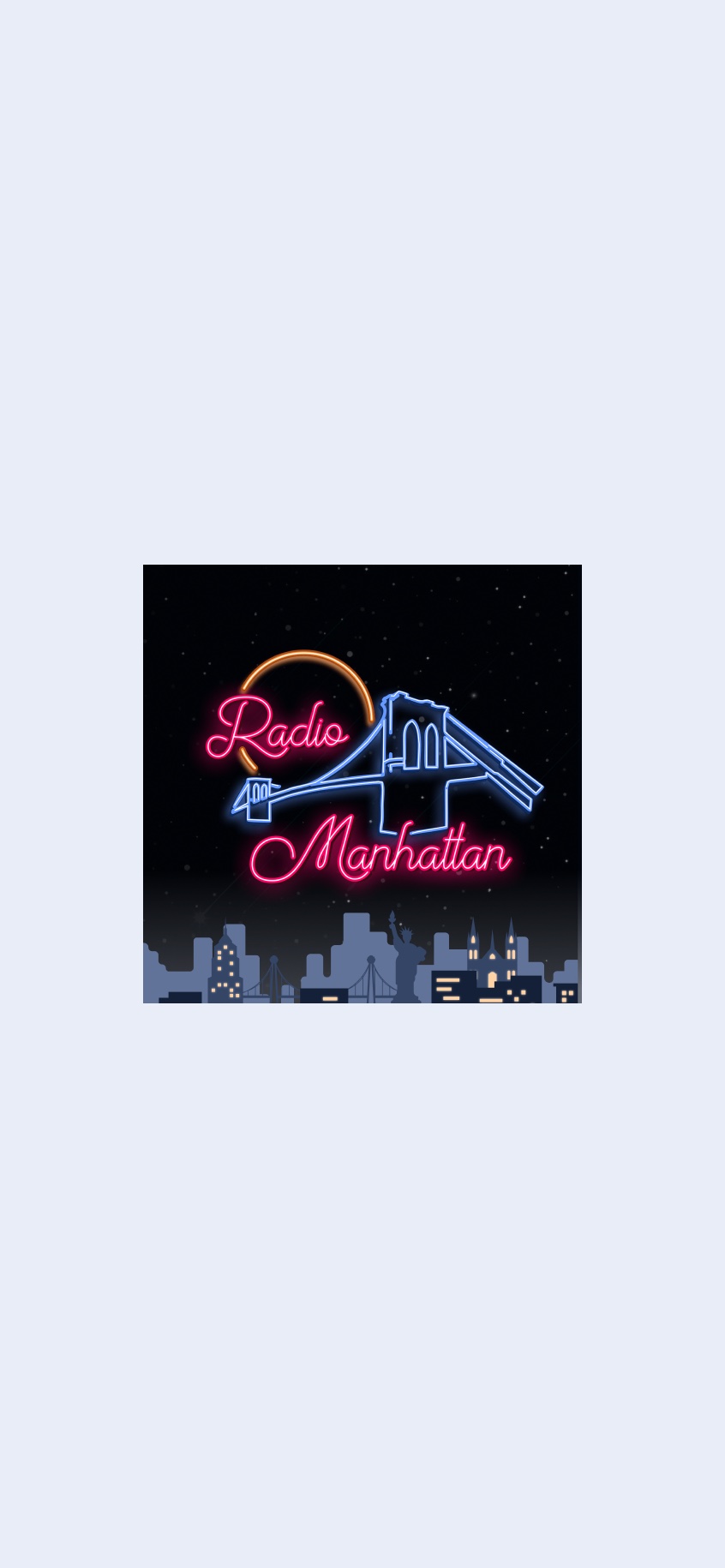 Tela do aplicativo Radio Manhattan