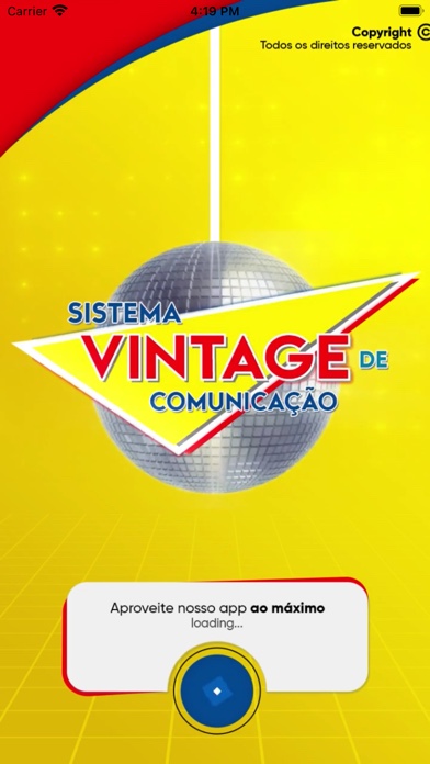 Tela do aplicativo SISTEMA VINTAGE