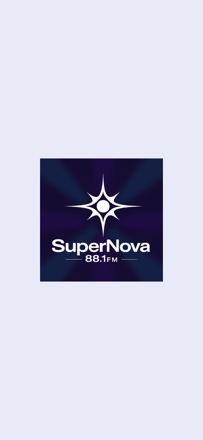 Tela do aplicativo Supernova FM