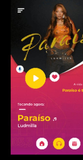 Tela do aplicativo TRI FM 105,5